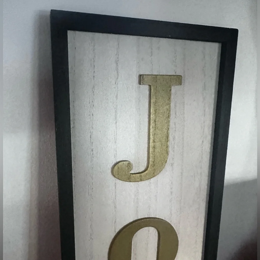 Christmas JOY Wood Sign Target Bullseye Playground